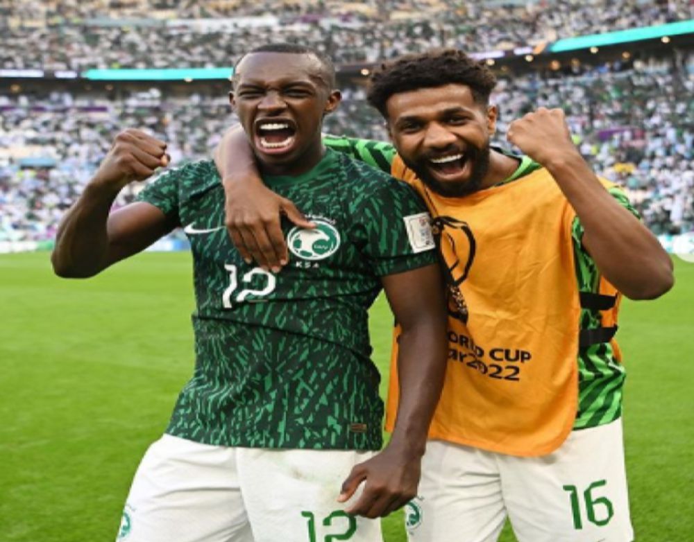 Arab Saudi Rayakan Kemenangan Mengejutkan Lawan Timnas Argentina.