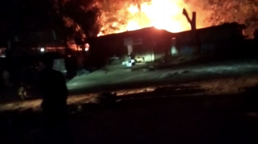 Kebakaran Hebat Terjadi di Kawasan Bohok Kota Jambi.