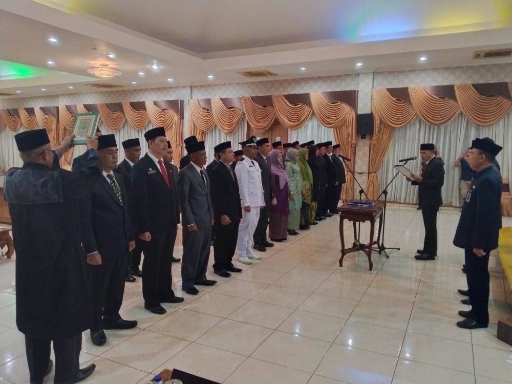 Pj Bupati Tebo Aspan Lantik 27 Pejabat Eselon III Dan VI, Berikut Nama-Namanya