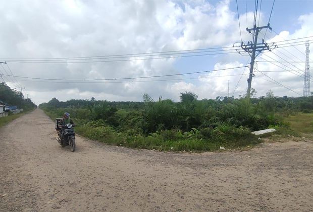 LOKASI RUMAH SAKIT: Lokasi lahan yang akan dibangun rumah sakit kedua di Kecamatan Rantau Rasau
