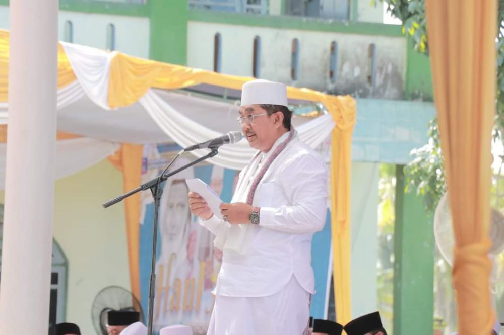 Bupati Tanjab Barat Hadiri Tabligh Akbar Majelis Dzikir dan Haul Sulthonul Aulia Syekh Abdul Qodir Al Jailani