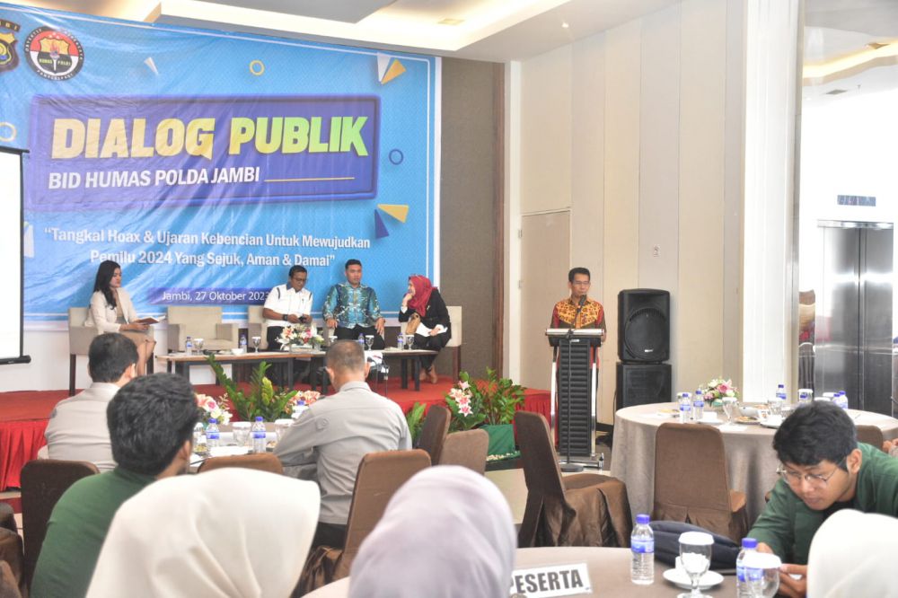 Sambut Pemilu 2024, Bidhumas Polda Jambi Gelar Dialog Publik Bersama Mahasiswa
