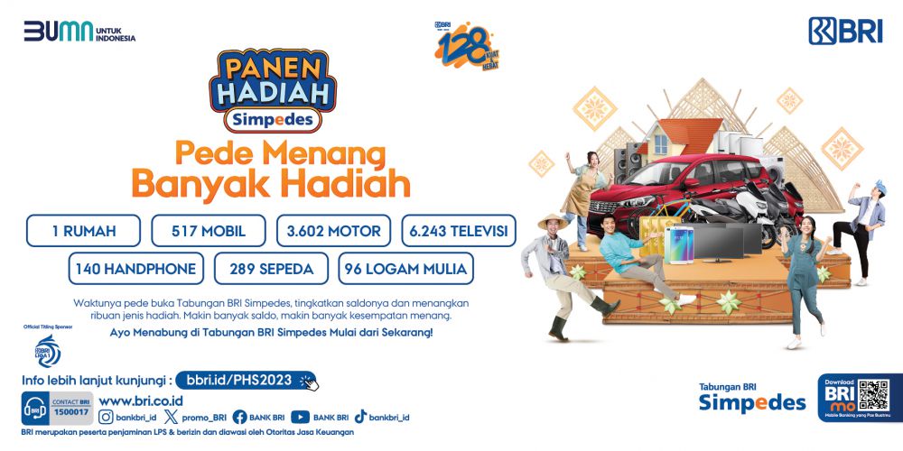 Yuk Menabung di BRI Simpedes, Uang Aman Serta Dapat Ribuan Hadiah Lagi