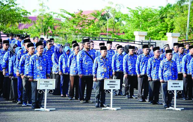 ASN Pemkab Tebo saat upacara