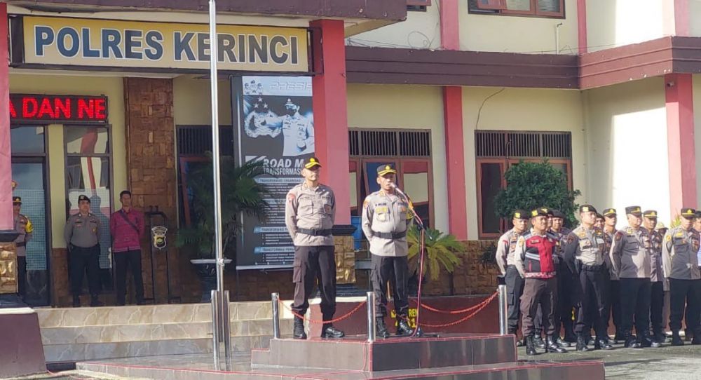 Apel Perdana di Mapolres Kerinci, Ini yang Disampaikan Kapolres AKBP Mujib