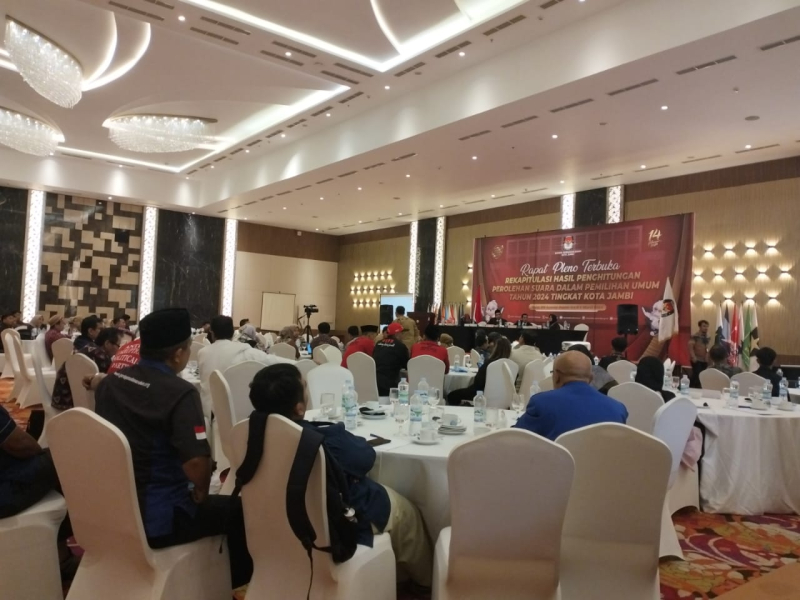 KPU Kota Jambi Gelar Rapat Pleno Rekapitulasi Hasil Pemilu 2024
