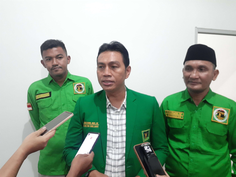Ketua DPW PPP Provinsi Jambi, Muhammad Fadhil Arief ketika menyampaikan keterangan pers terkiat persiapan partai menghadapi Pemilu