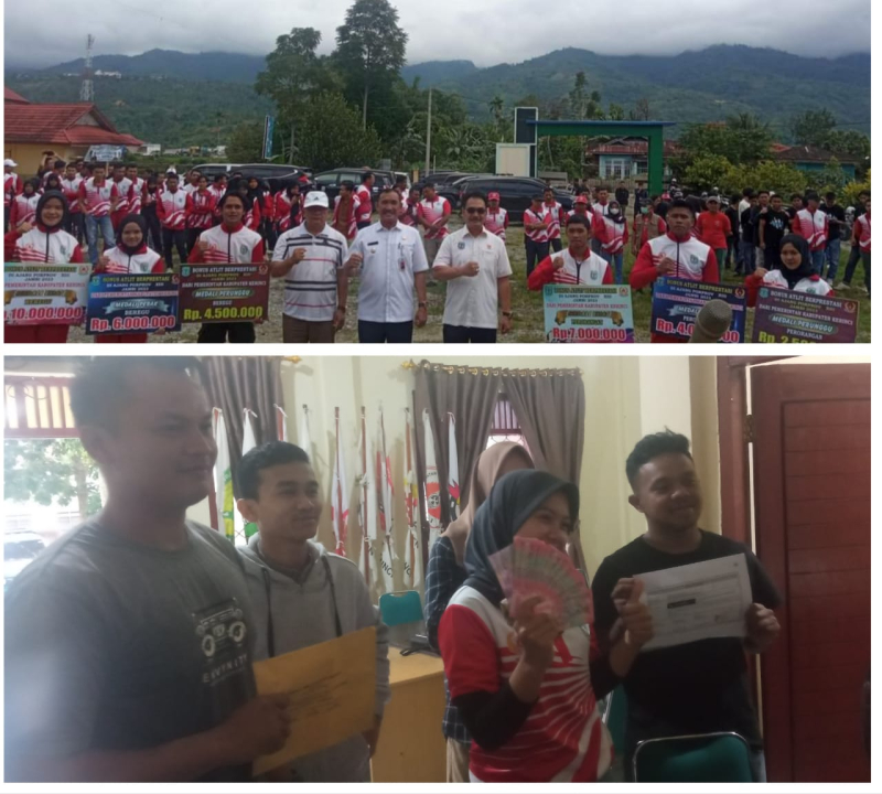 Ratusan Atlet Kerinci Terima Bonus Porprov Jambi Tahap Dua, Pelatih juga Dapat
