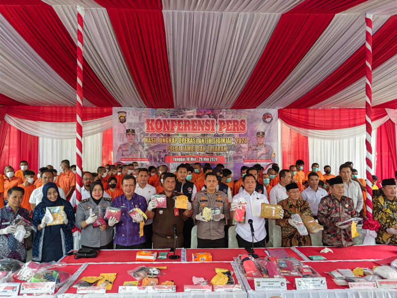 199 Orang Terjerat Narkoba Diamankan Polda Jambi dan Polres Jajaran Selama Operasi Antik 2024