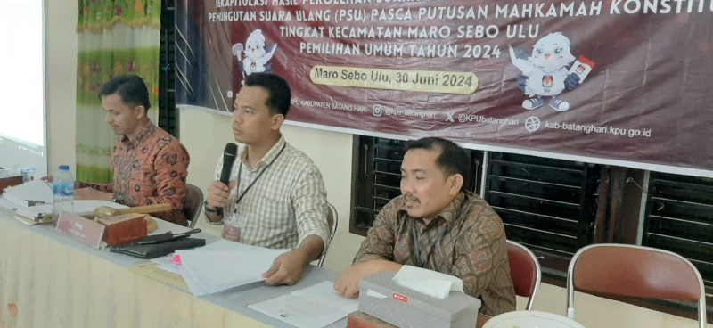 PSU Selesai Dilaksanakan, KPU Batanghari Ambil Alih Rekap di Kecamatan