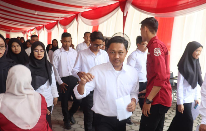 Dokumentasi foto pelaksanaan ujian SKD CPNS yang dilaksanakan oleh BKPSDMD Kabupaten Tanjabtim di Balairung Universitas Jambi beberapa waktu lalu.