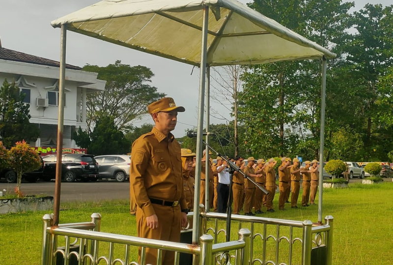 Pimpin Apel Perdana, Wabup Muslimin Tanja Ingatkan ASN Tetap Disiplin