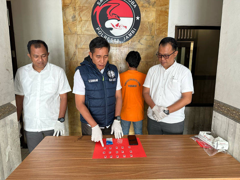 Polresta Jambi Tangkap Pengedar Sabu di Simpang Pucuk, Temukan 16 Paket Siap Edar