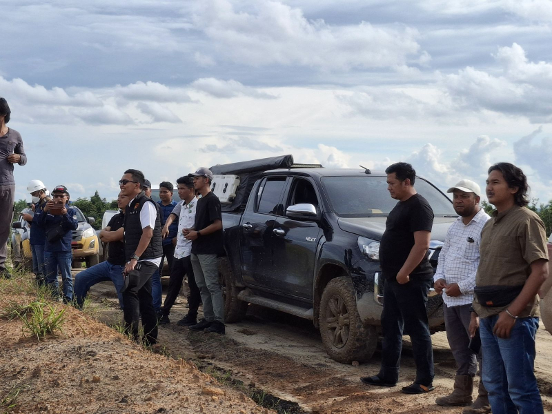 Ambil Sampel di Bekas Galian Tambang Batubara di Batin XXIV Polda Jambi, Dinas LH dan Kementerian ESDM Turun ke Lokasi