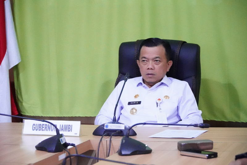 Dipimpin Mendagri, Gubernur Al Haris Ikuti Rakor Persiapan PSU Melalui Zoom Meeting