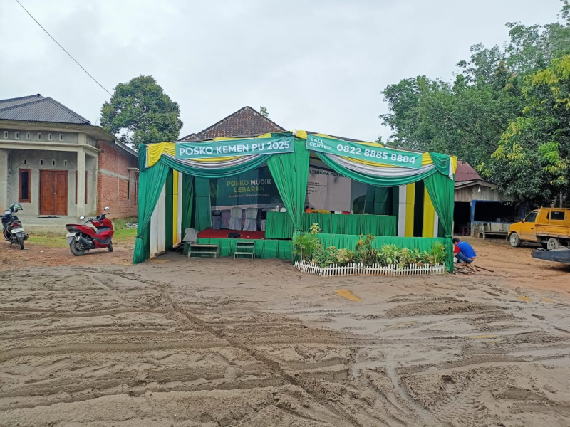 Posko 1.1 BPJN Jambi Tunjukkan Kesiapan Disinggahi Pemudik -Tanggap Bencana, Ini Fasilitasnya