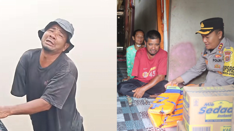 Respon Cepat Nelayan Disabilitas Yang Viral, Kapolres Tanjabbar Langsung Berikan Bantuan
