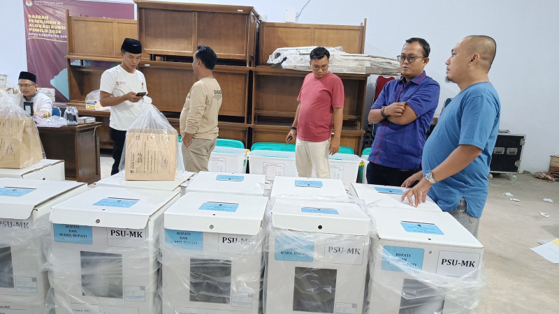 Perkembangan PSU di 21 TPS di Bungo, Logistik Rampung 100 Persen, Distribusi ke TPS Dilakukan 4 April  