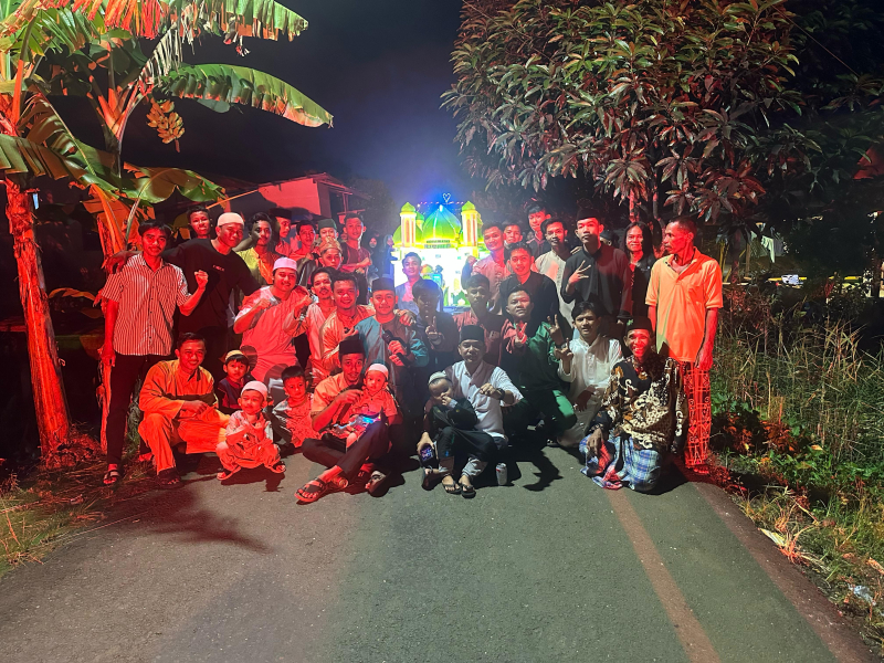 Meriahnya Malam Takbiran di Desa Teluk Majelis: Miniatur Masjid dan Pawai Takbir Keliling Jadi Daya Tarik Utama