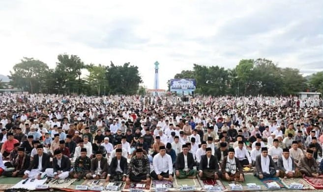 Salat Ied di Lapangan Merdeka, Ini Pesan Wako Alfin