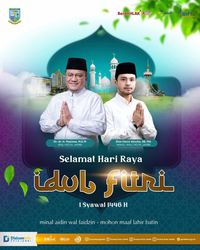 Pererat Silaturrahmi, Wali Kota dan Wakil Wali Kota Jambi Gelar Open House Idul Fitri, Ini Jadwalnya