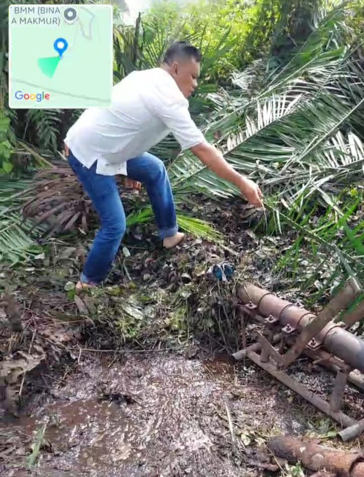 Hujan Deras, Kolam Limbah PT BMM Meluap ke Sungai