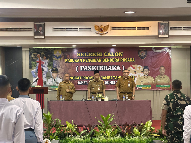 Wagub Abdullah Sani Buka Seleksi Calon Paskibraka Tingkat Provinsi Jambi 2025
