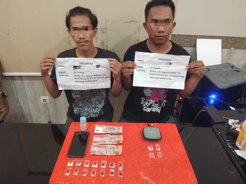 Polresta Jambi Amankan Dua Pelaku Tindak Pidana Narkotika, 16 Paket Sabu Disita