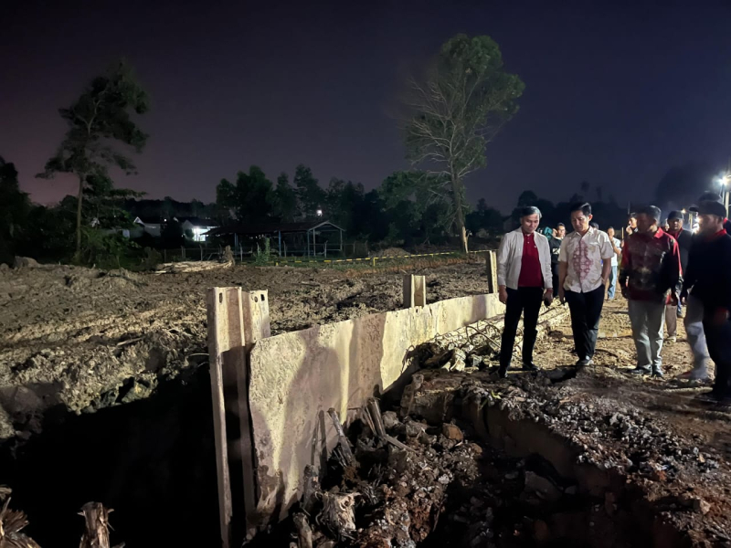 Respon Laporan Warga, Edi Purwanto Sidak ke Lokasi Proyek Drainase Kota Jambi