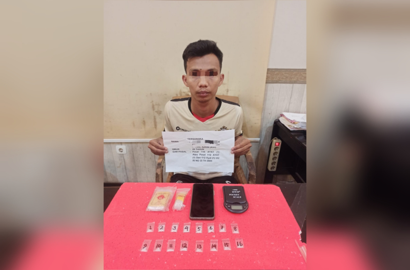 Polisi Bekuk Pengedar Sabu di Payo Selincah, 16 Paket Siap Edar Diamankan
