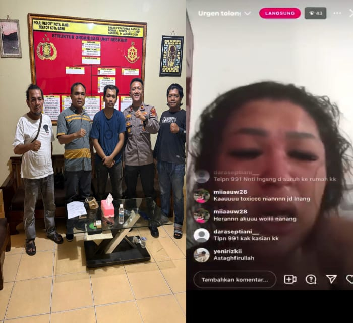 Tragis! Wanita di Jambi Live Instagram Saat Dianiaya Pacar di Kamar Kos, Pelaku Langsung Diciduk