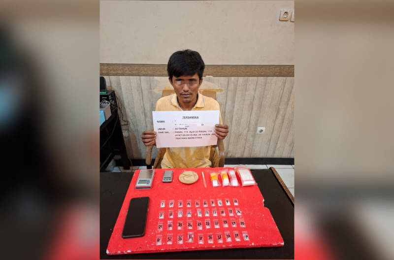 Polresta Jambi Ringkus Pengedar Narkotika, 40 Paket Sabu Siap Edar Disita