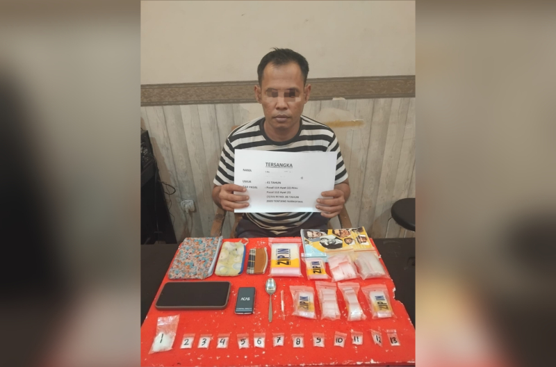 Polisi Tangkap Pengedar Sabu di Jelutung, 13 Paket Turut Diamankan