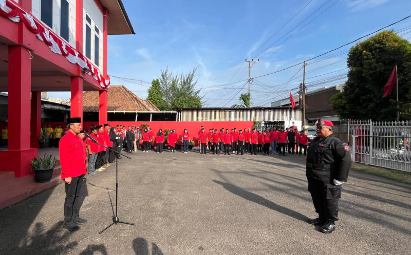 Peringati HUT ke-80 RI, Edi Purwanto Pimpin Upacara Diikuti Fungsionaris dan Kader PDIP Jambi