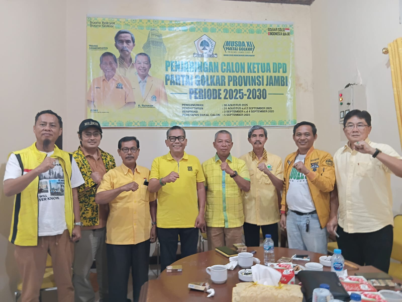 Pendaftaran Calon Ketua Golkar Jambi Dibuka, Wajib Kantongi 30 Persen Dukungan Minimal