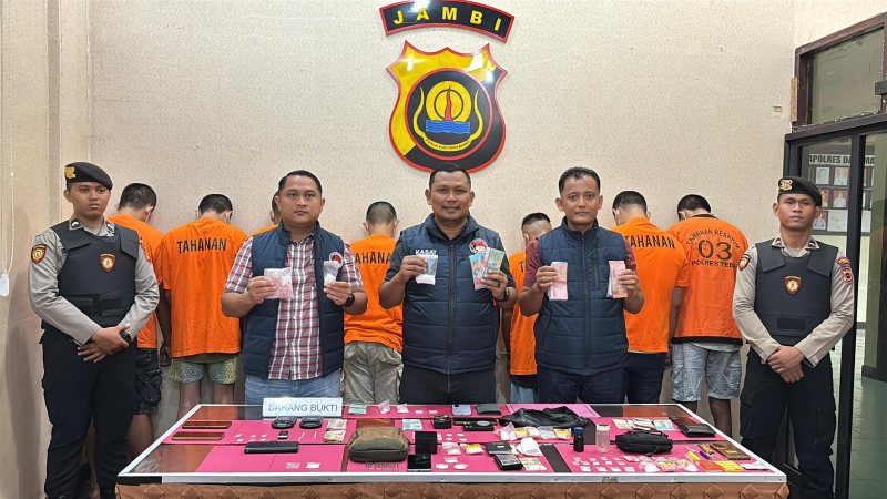 Polres Tebo Ungkap 8 Kasus Narkotika dan Sita Puluhan Gram Sabu serta Ganja.