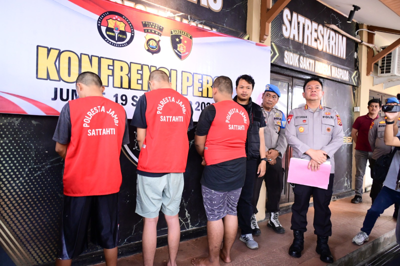 Polisi Ringkus Tiga Pelaku Pengerusakan Fasilitas Taman Anggrek Pasca Demo DPRD Jambi