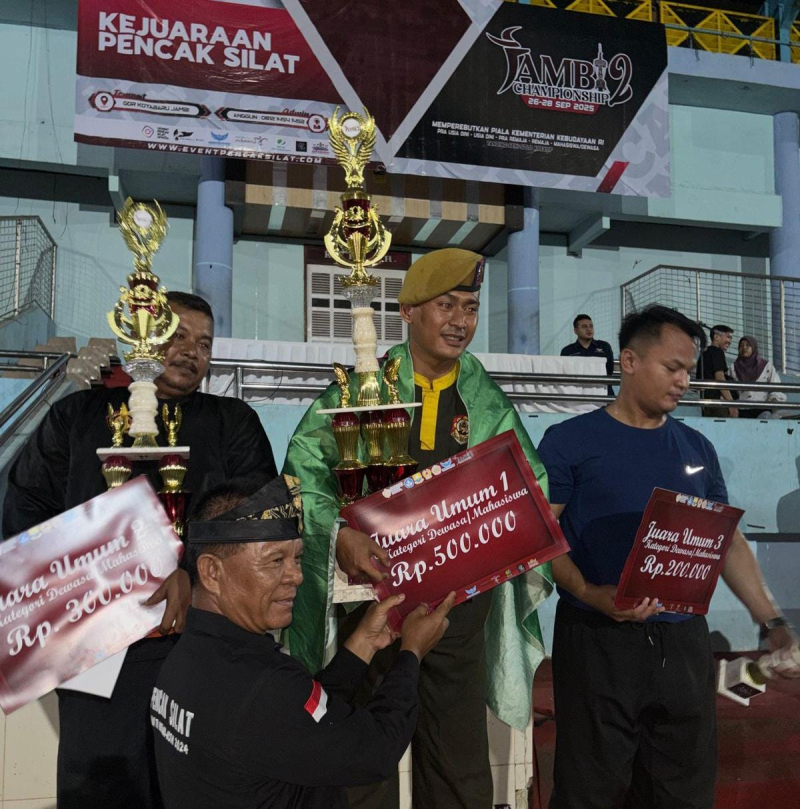 Ukir Prestasi, PSM Korem 042/Gapu Sabet Juara Umum I Kejurnas Pencak Silat Jambi Championship II Tahun 2025