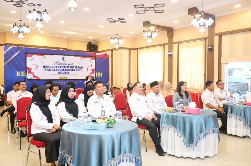 Kadiv Yankum Kanwil Kemenkum Jambi Hadiri Tasyakuran Hari Bhakti KemenHAM ke-1