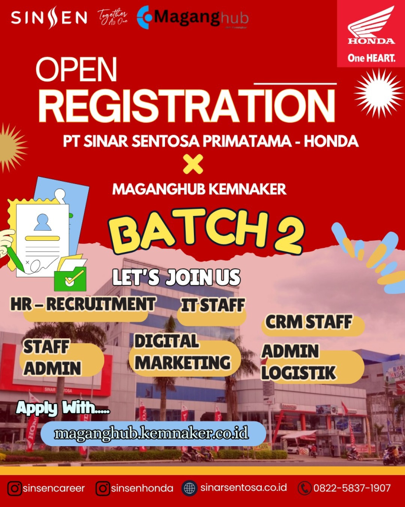 Siapkan Generasi Muda Siap Kerja, Sinsen Dukung Program Pemagangan Nasional Batch 2