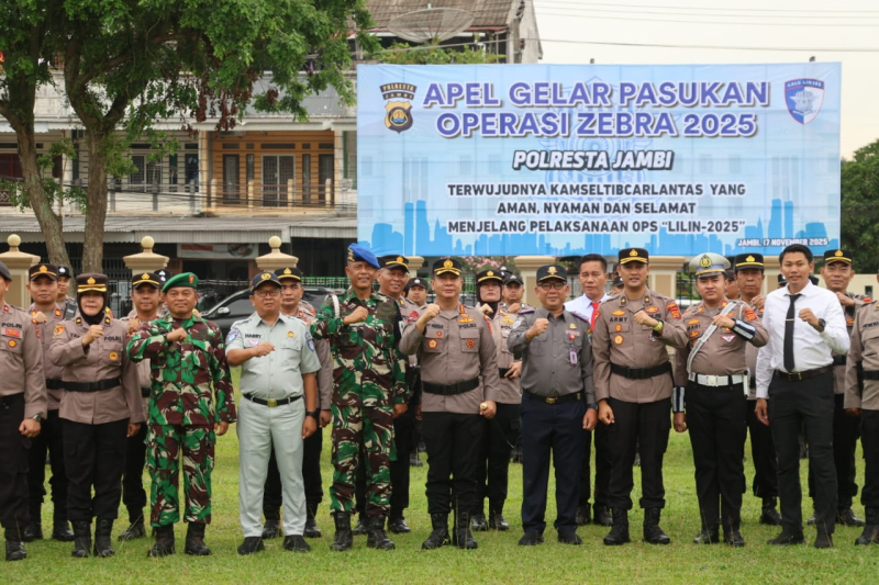 Operasi Zebra Mulai 17–30 November, Polresta Jambi Siap Wujudkan Lalu Lintas Tertib dan Humanis