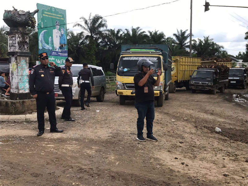 Kondisi jalan Sabak Rantau Rasau yang telah dibuka setelah dilakukan penanganan perbaikan