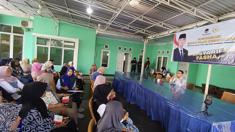 Anggota Komisi XII DPR RI Sy Fasha Sosialissi 4 Pilar di Rumah Aspirasi Kota Jambi