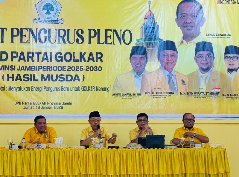 Konsolidasi Paska Musda, DPD I Golkar Jambi Grlar Rapat Pengurus