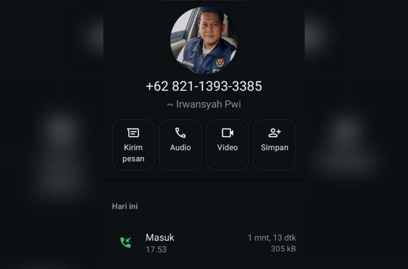 Waspada Penipuan, Oknum Catut Nama dan Foto Ketua PWI Kota Jambi