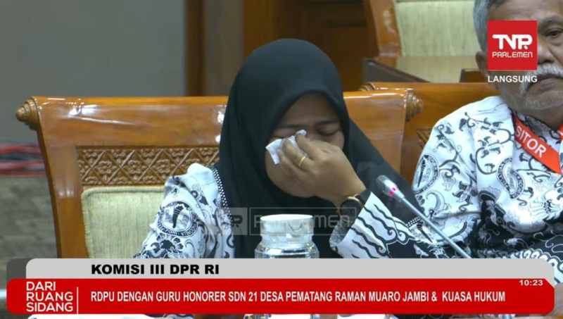 Terungkap Dalam RDP di Komisi III DPR RI, Begini Kronologis Kasus yang Menjerat Guru Honorer di Muaro Jambi

