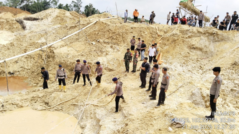 Pasca Longsor di Area PETI Sarolangun yang Menewaskan 8 Orang, Pemilik Lahan Menghilang