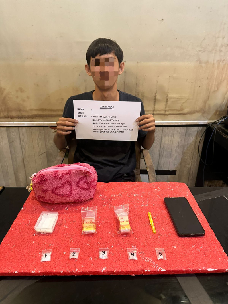 Polisi Tangkap Pengedar Narkoba di Wilayah Legok, Amankan Sabu 5 Paket