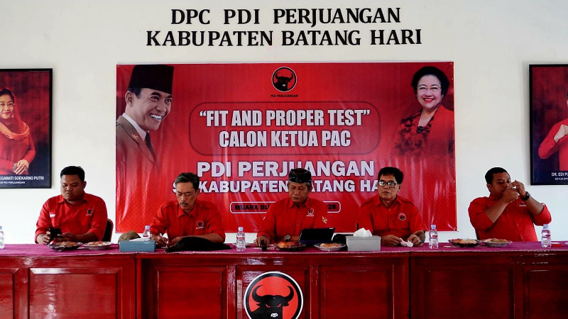 Puluhan Calon Ketua PAC PDI Perjuangan Batang Hari Ikuti Fit And Proper Test, Eddy : Harus Miliki Jiwa Petarung