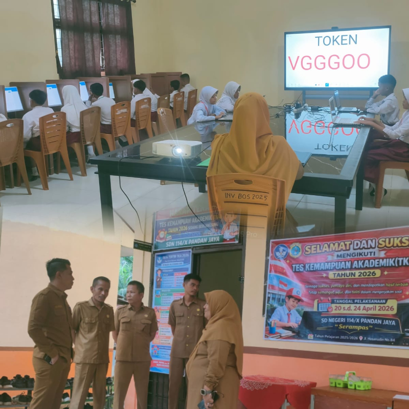 Disdik Tanjabtim Pantau TKA SD Hari Kedua, 3.528 Siswa Ikut Ujian